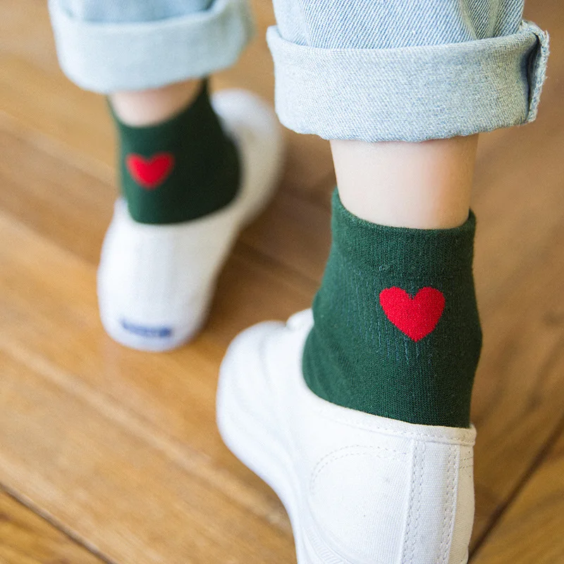 Hot Sale Novelty New Cotton White Solid Love Socks Women Korean Kawaii Chaussettes Femmes Skarpetki Damskie Calzini Donna | Женская