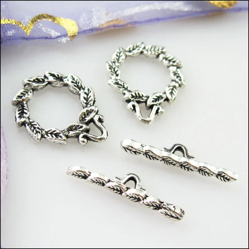 20 новых комплектов тибетских серебряных круглых соединителей для