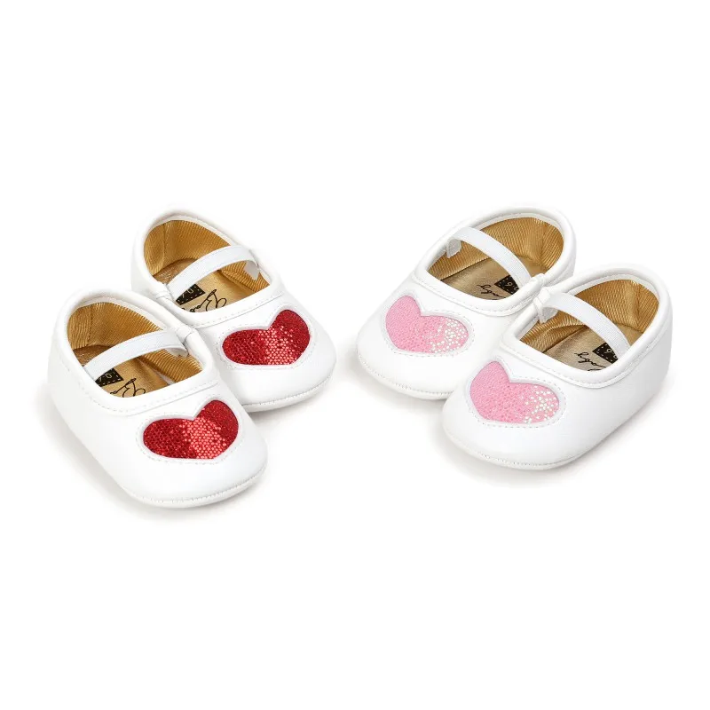 

Newborn Baby Girls Princess LOVE Soft Soled Infant Toddler Baby Shoes First Walkers
