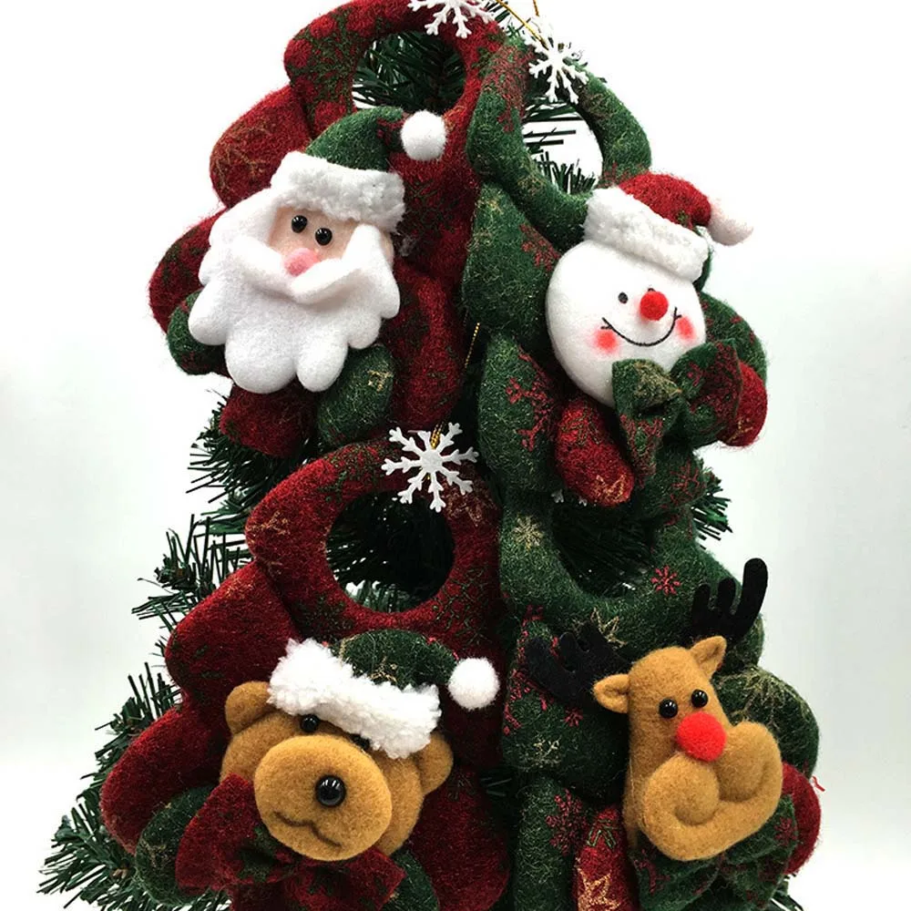 ZXZ Merry Рождество дерево Форма Санта Клаус Снеговик елку смешно висит партии