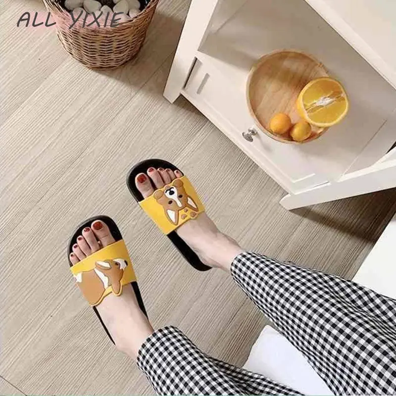 Женские шлепанцы на каждый день ALL YIXIE пляжные без застежек домашние тапочки лето