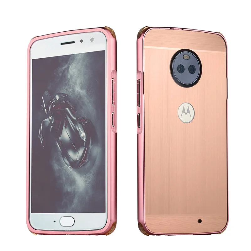 Для Moto G5S плюс XT1802 чехол покрытие алюминия металлический каркас с щеткой для