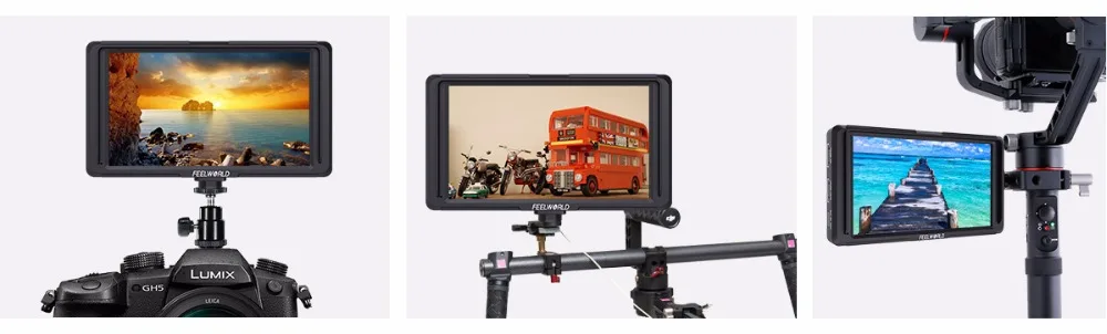 FEELWORLD F5 " на камере DSLR полевой монитор 4 K HDMI ips Full HD 1920x1080 фокусировка Assist DC вход выход включает наклон руки
