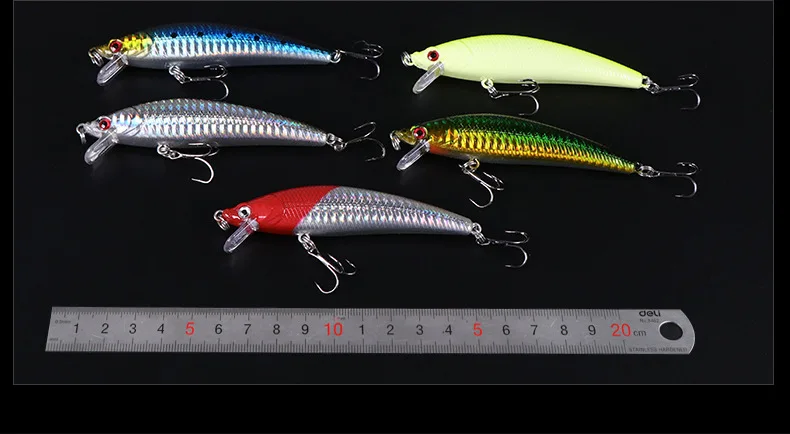 1pcs Fishing Lures 3D Eyes Floating Laser Hard Aritificial Wobblers Plastic Baits Pesca Isca 11cm 12g