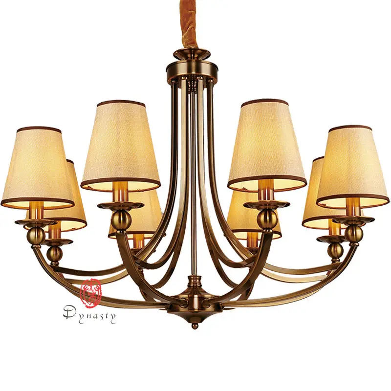 

Dynasty Lighting Modern Chandelier Art Decoration Style Antique Vintage Pendant Brass Copper Sconces Foyer Project Hotel Lobby