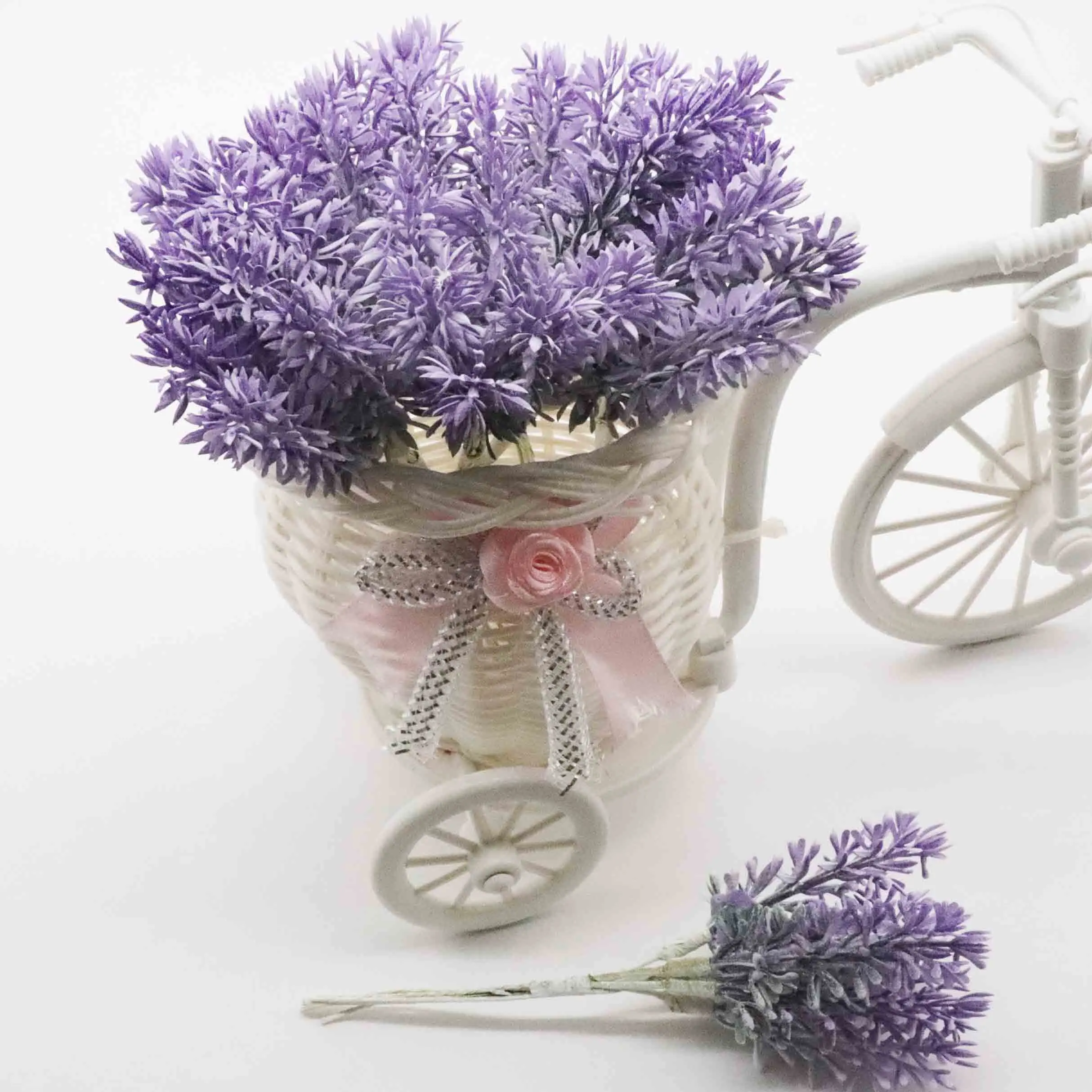 6 шт. мини цветы лаванды искусственные ручная работа Рождество свадьба украшение