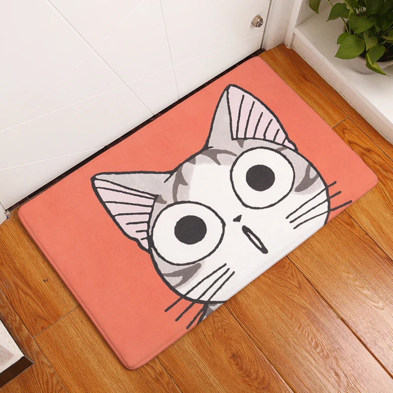 2017 новые ковры с принтом кота Нескользящие кухонные коврики для дома гостиной 40x60