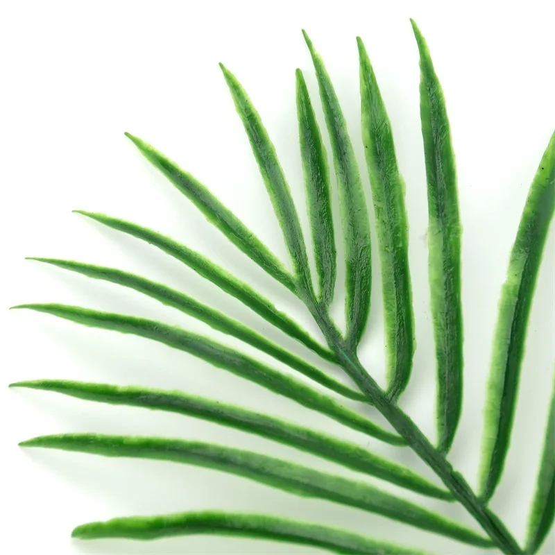 10 шт. большой Пластик искусственный зеленый лист тропическим принтом листья