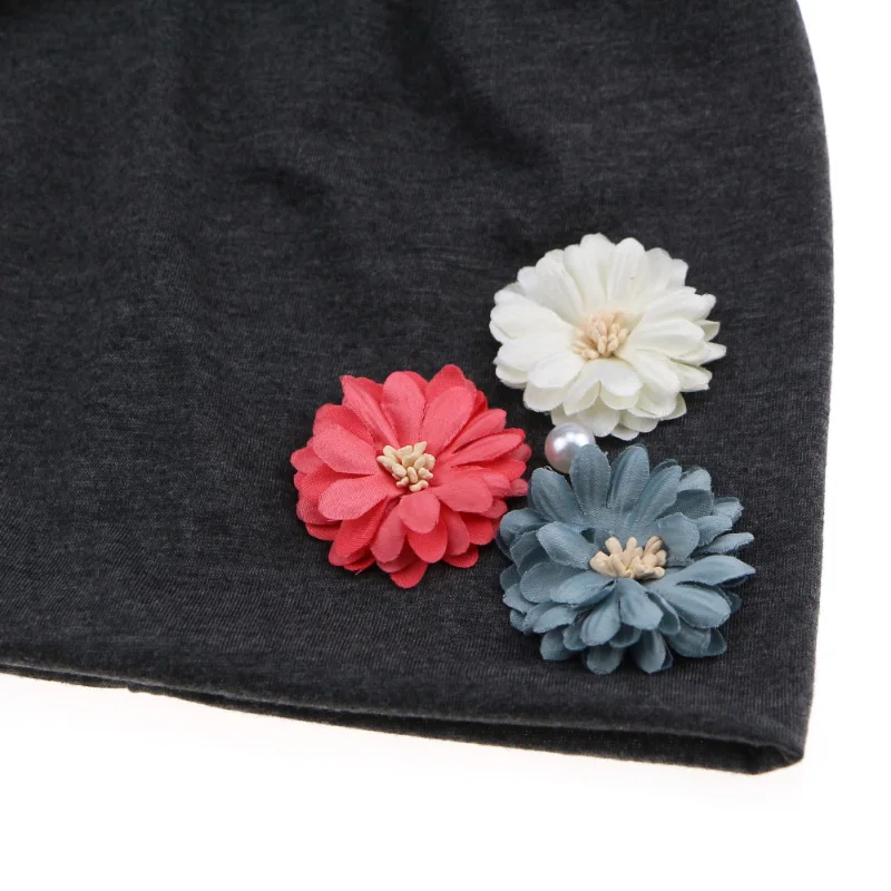 Sunlikeyou модная мешковатая шапка женская одноцветная крышки с пружинами цветок