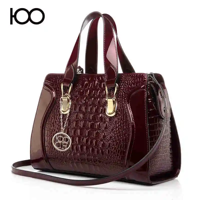 Мода крокодил сумка среднего возраста женская большая кожаная леди|female bag|bag