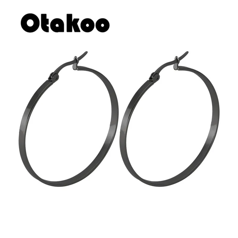 Серьги кольца женские из нержавеющей стали золотого/серебряного