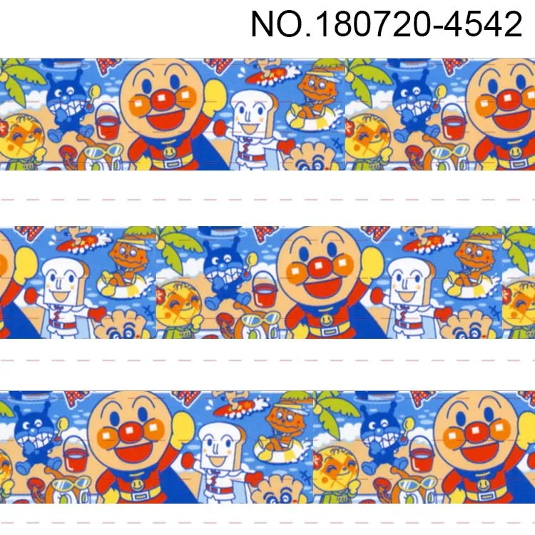 180720-4542 10 ярдов-разные размеры-Anpanman Grosgrain лента-изображение мультипликационного персонажа лента - Цвет: 180720-4542