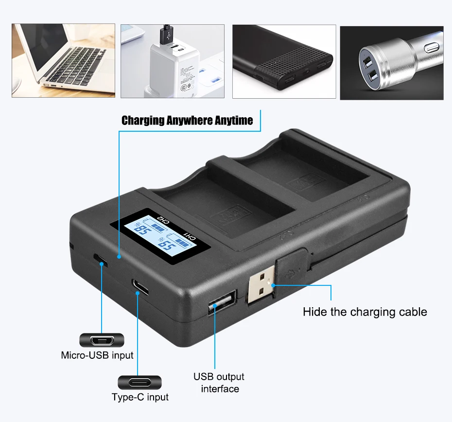 PALO 2 шт. LPE12 LP E12 цифровая батарея+ ЖК Смарт USB двойное зарядное устройство для canon EOS M M10 M50 m100 M100D rebel SL1 Kiss X7 камера