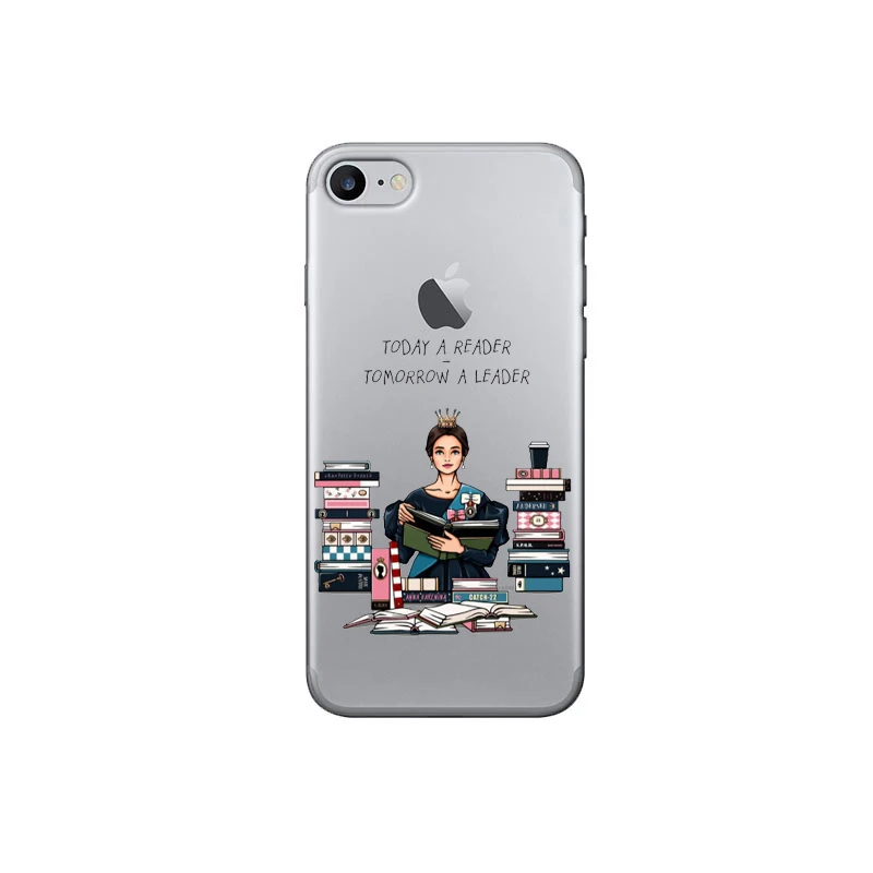 Trabalho Moda Patrao Duro Menina Caso de Telefone Para o iphone X 8 7 6 Plus 5 4 для девочек женщин Da Tampa
