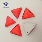 YANRUO светильник Siam Top 3270, треугольник 16 22 мм, Пришивные красные стразы, стеклянная искусственная одежда