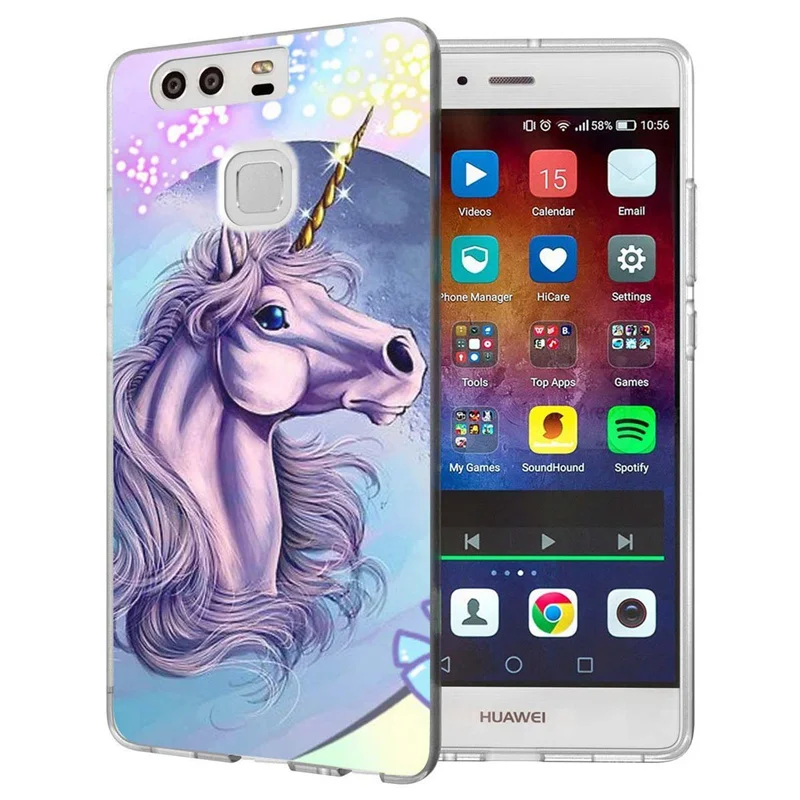 For Huawei P9lite/P8 Lite 2016 2017 Y5 II 2 Y5ii / Y6 Compact Honor 5A LYO-L21 Soft TPU Silicone Pattern Clear Case B042 |