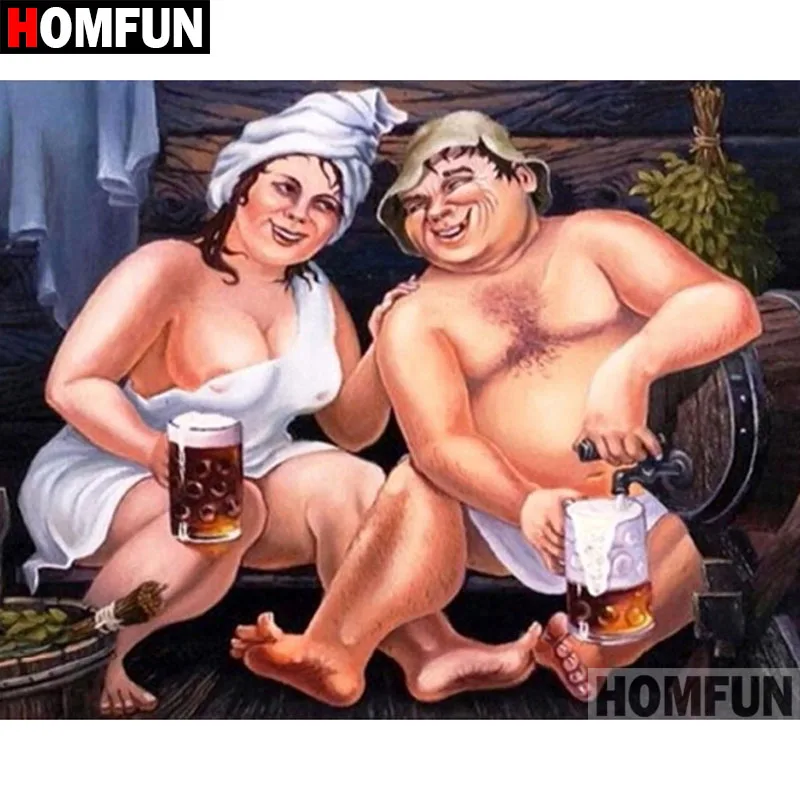 Алмазная 5D картина сделай сам HOMFUN A02615 полноразмерная/круглая вышивка схема для