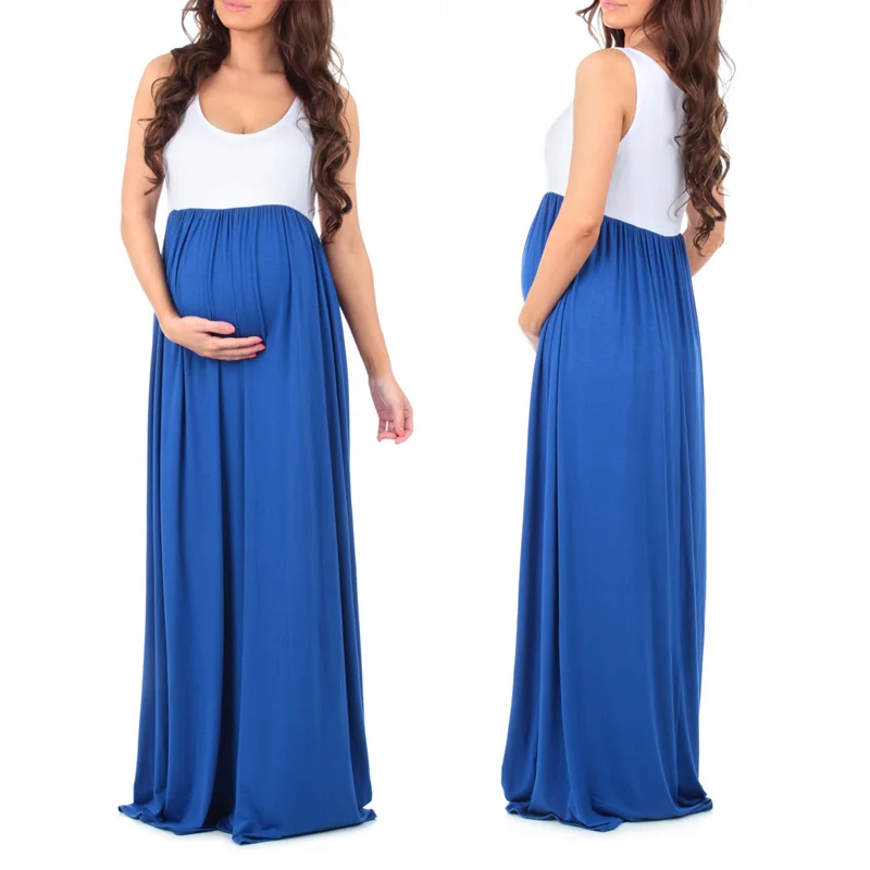 Длинное платье для беременных женщин летние платья макси фотография