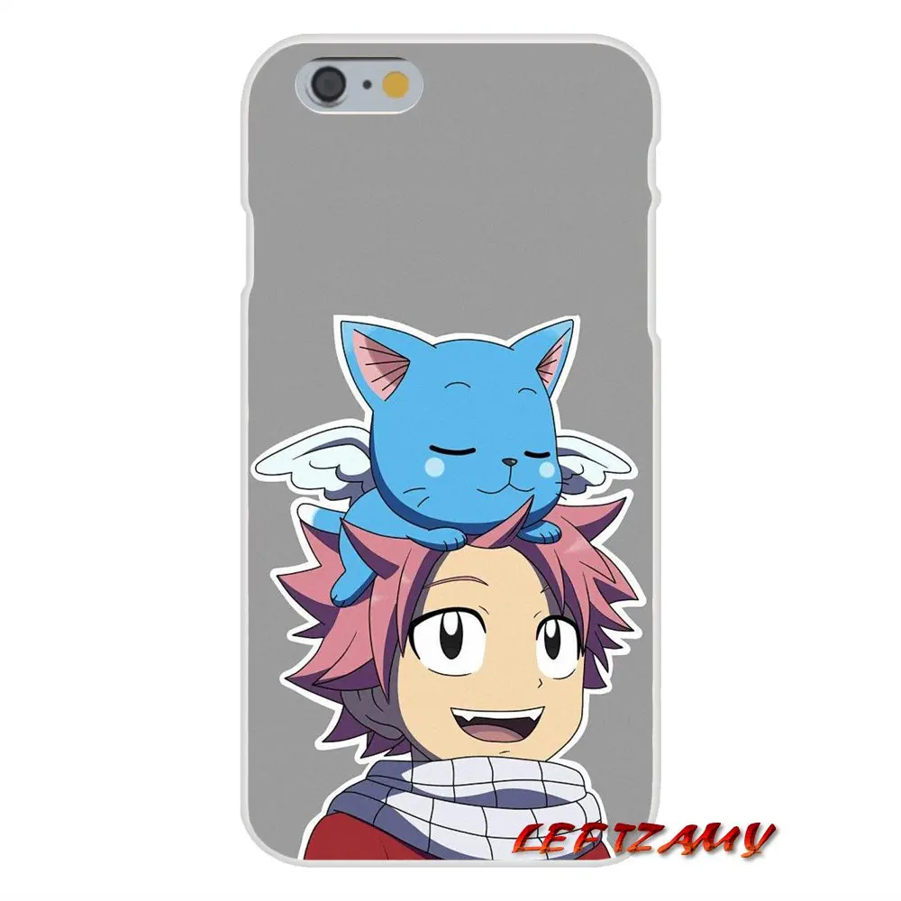 Для iPhone X XR XS MAX 4 4S 5 5S 5C SE 6 S 7 8 Plus ipod touch силиконовые чехлы для телефонов Happy Natsu flying cat