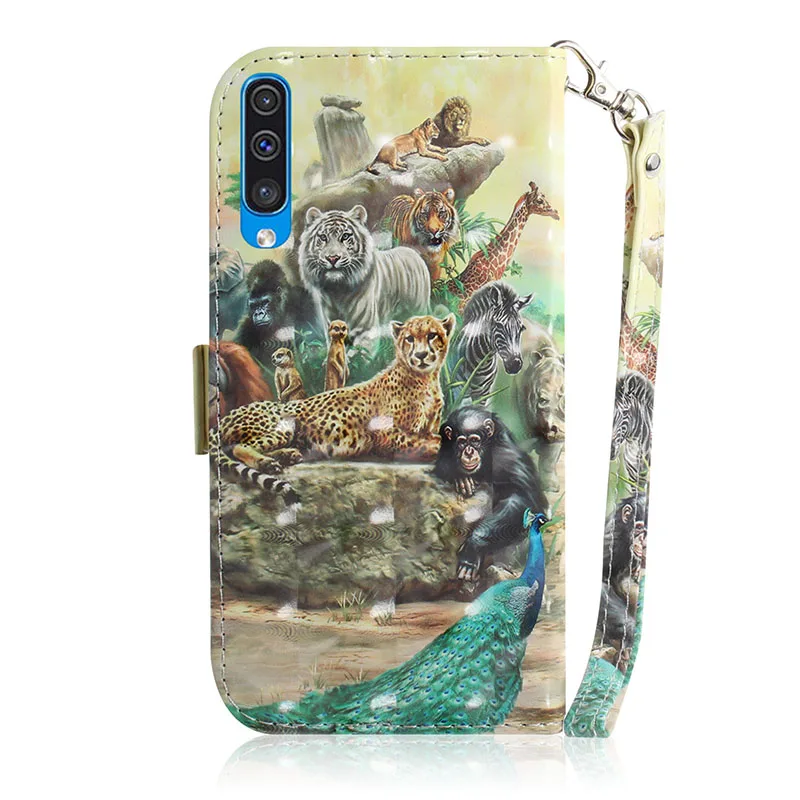 Кожаный чехол книжка для Samsung Galaxy A50 кожаный бумажник 2019 A505 A 50 A505FN с бумажником