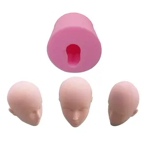 1 шт. передняя + задняя силиконовая форма для лица, форма для помадки, инструменты для украшения торта, полимерная глина-смола, форма для шоколада E937