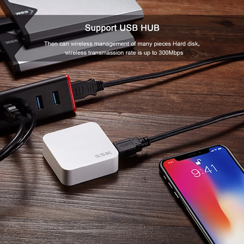 SSK SW001 smart wireless adapter WiFi External hard Drive personal cloud storage auto backup change disk to | Компьютеры и офис