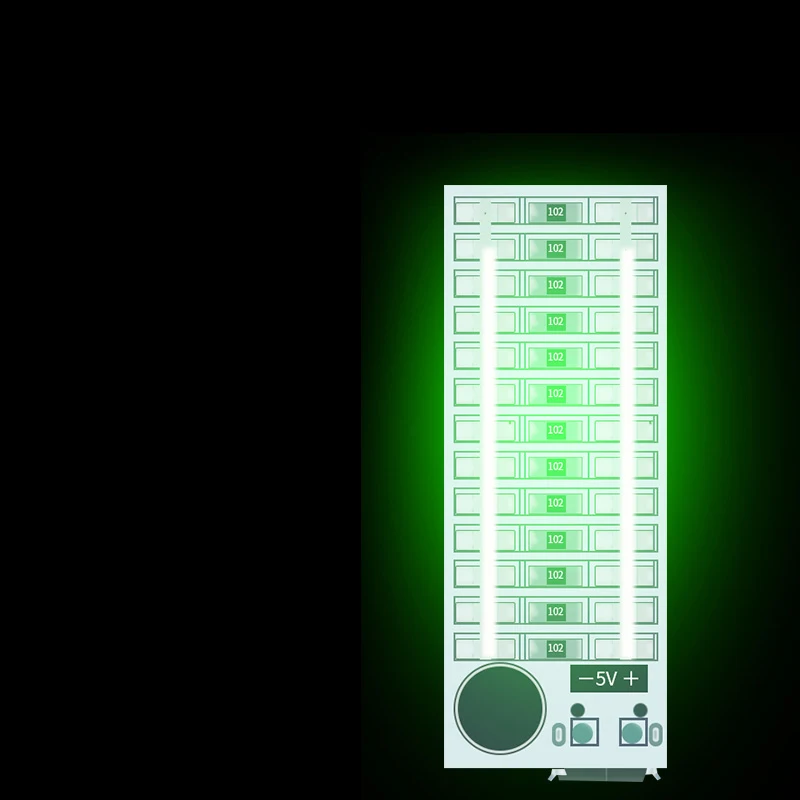 DYKB 2*13 светодиодный USB Мини Голосовое управление аудио USB музыкальный спектр флэш-индикатор уровня громкости светодиодный дисплей Чувствительность Регулируемая - Цвет: GREEN