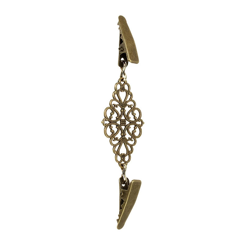 Women Flexible Beaded Flower Pin Brooch Gold Silver Color Duck Clips Shawl Shirt Sweater Cardigan Collar Clip Buckles Clothing | Украшения