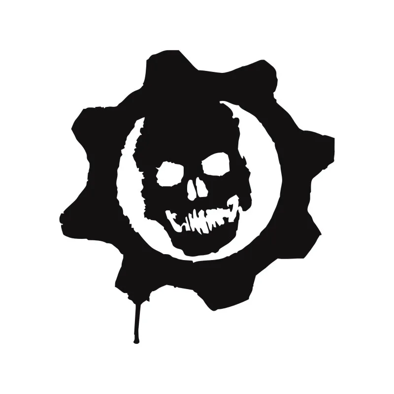 Black Anycuros Gears Of War виниловая Автомобильная наклейка 15,9 см* 17 см - Название цвета: Black