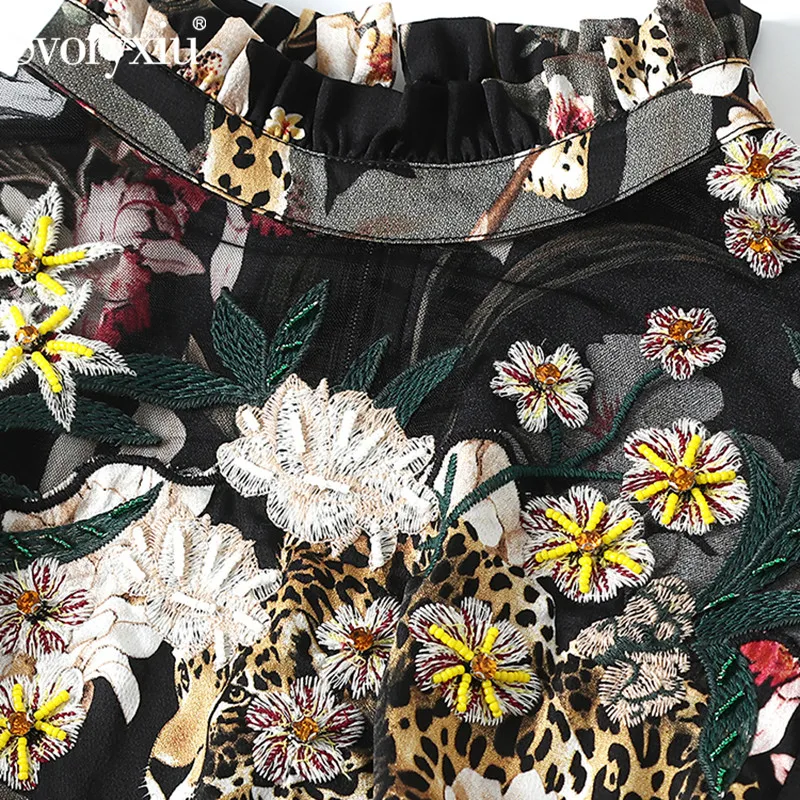 Svoryxiu летние платья взлетно-посадочной полосы Для женщин Boho сетки Лоскутная Вышивка Бисер элегантный отпуск вечеринка-миди платья Vestidos