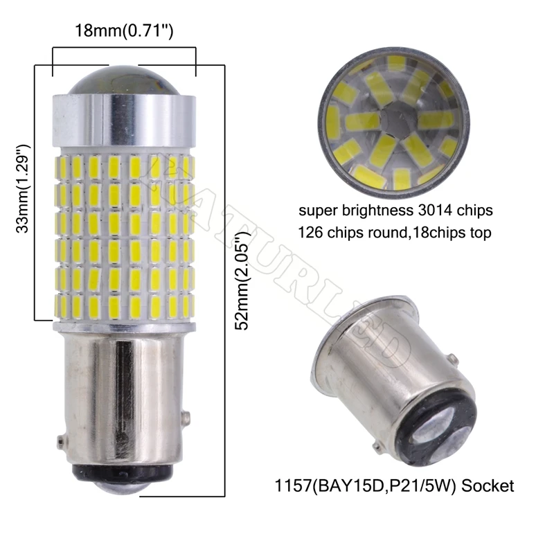 1 шт. Сверхъяркие светодиодные лампы 1157 1500 лм P21/5 Вт|bulb led|bulb p21/5wbulb bay15d |