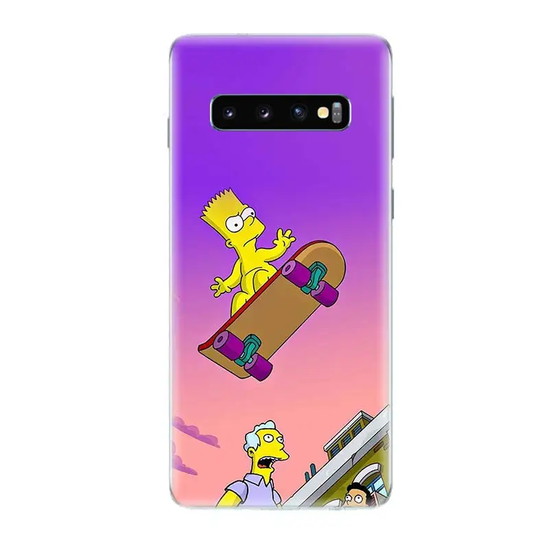 Мультифильм Симпсоны Желтый Уникальный TPU силиконовый чехол для samsung Galaxy A30 A20 A10 A50