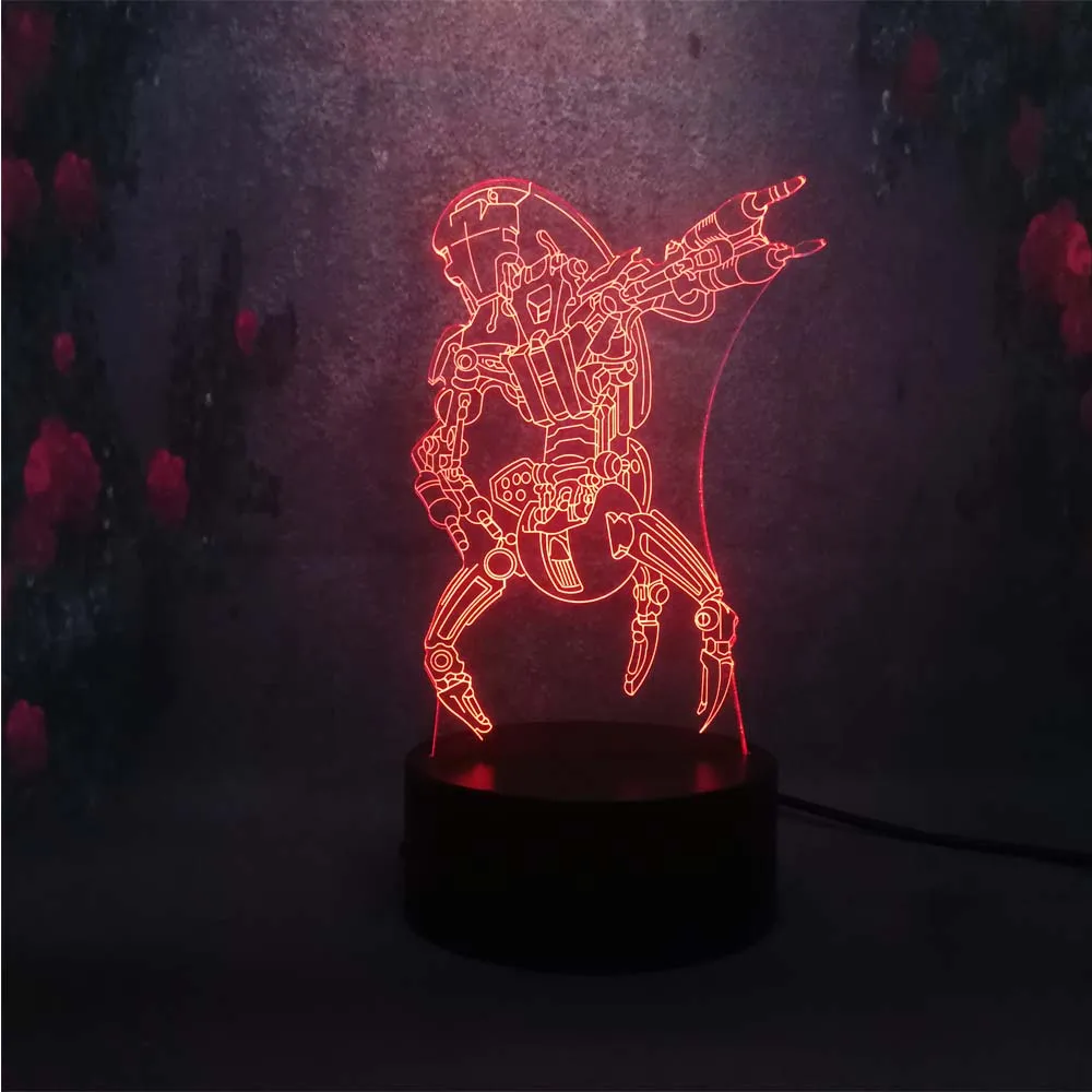 Лампа 3D Звездные войны база лампада LED визуальный Led стол злодей джедай Робот USB