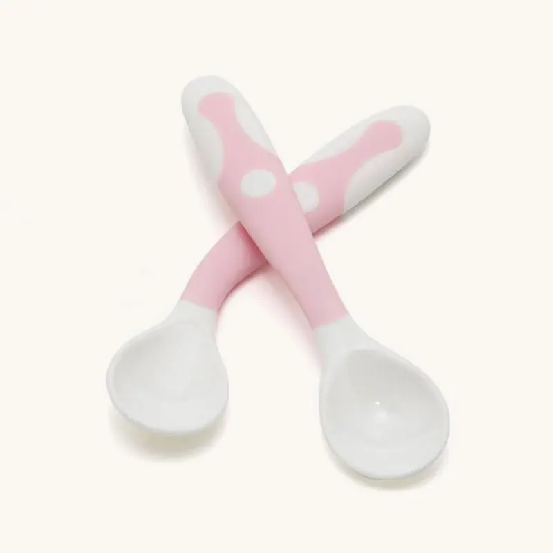 Волшебная Гибкая ложка для кормления ребенка посуда малышей Детская обучающая