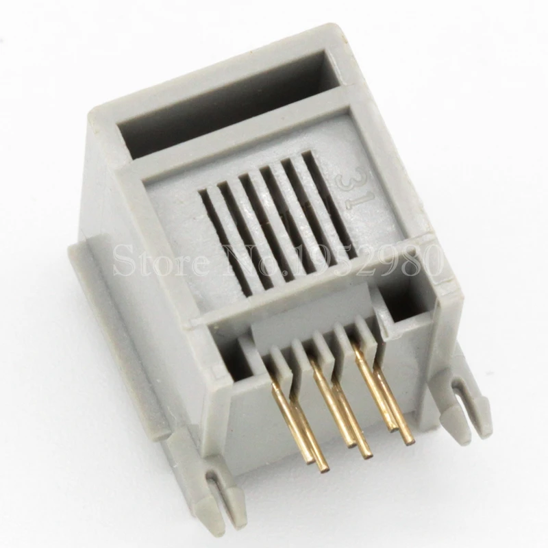 Разъем для телефона RJ45 20 шт./лот 6P6C 90 градусов гнездовой разъем Ethernet 55 А 6