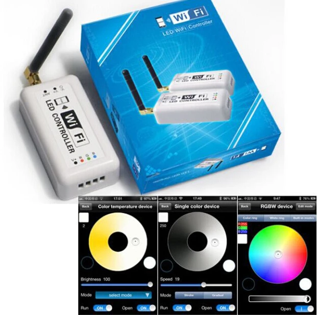 Wi-fi из светодиодов контроллер RGB DC7.5-24V музыка режим миллионы цвет управление для