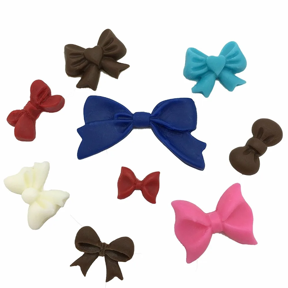 2 шт./компл. формы в форме банта для украшения торта конфет силиконовая лента