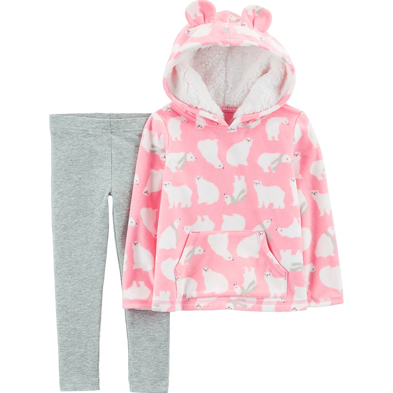 Carters/флисовая толстовка с капюшоном и леггинсами комплект из 2 предметов осенне