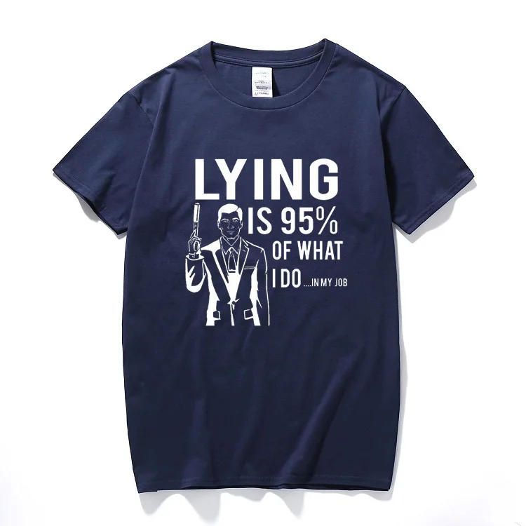 Забавная футболка с надписью Lying Is What I Do забавная в стиле ретро archer spying шутка cia