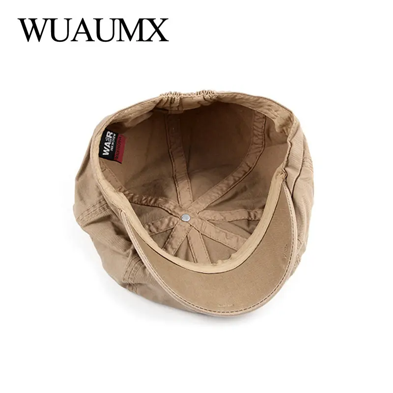 Модные Восьмиугольные шапки Wuaumx для мужчин и женщин хлопковые кепки газетчика