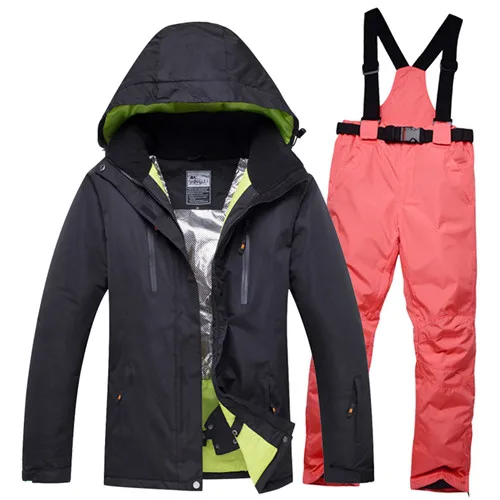Color 4 Бренд RIVIYELE, Мужская лыжная куртка, штаны, одежда для сноуборда, брюки, ветрозащитная, водонепроницаемая, для улицы, спортивная одежда, зимний костюм унисекс - Цвет: Color 4