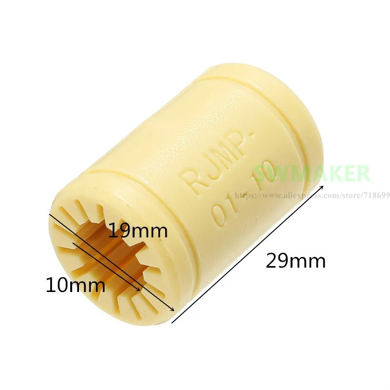 1pcs LM10UU Solid Polymer Linear Bearing RJMP-01-10 10x19x29mm For 3D Printer CNC Tool Mechanical Hardware Durable | Компьютеры и офис