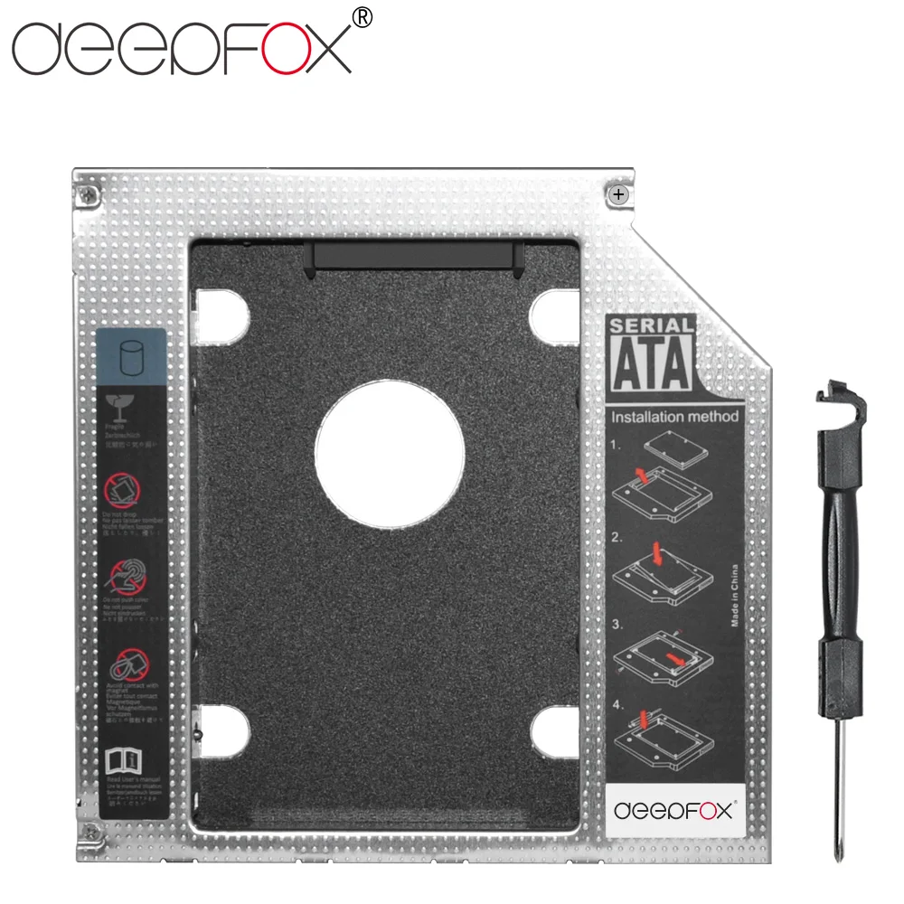 DeepFox Универсальный 2nd HDD Caddy 12 7 мм SATA 3 0 2 5 &quot2 ТБ SSD жесткий диск чехол Корпус с