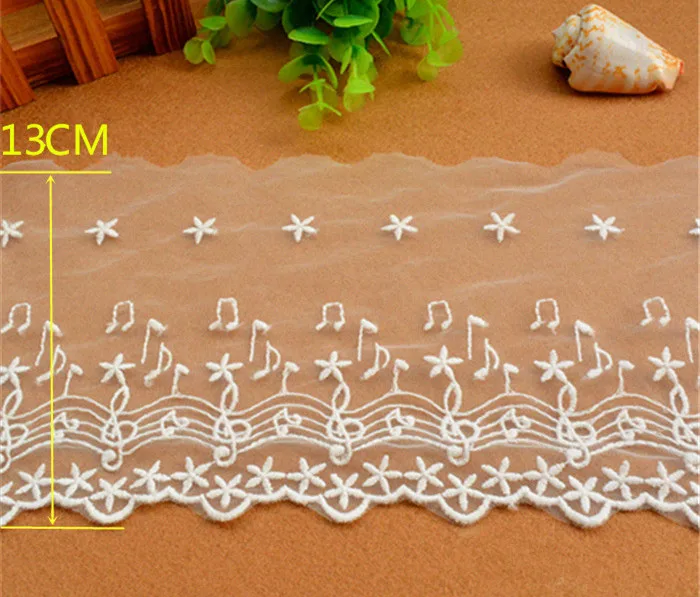 5 ярдов/партия музыкальная вышитая кружевная ткань ручная работа музыкальные