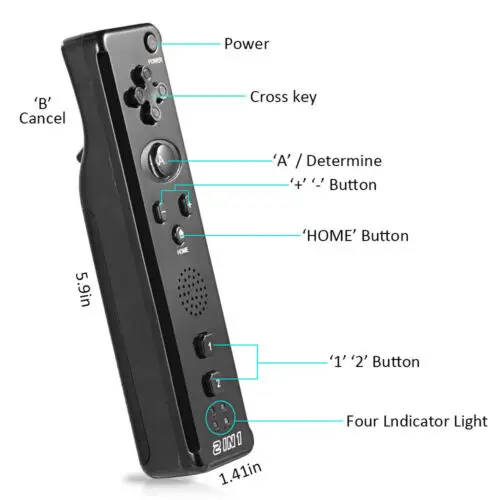 2 в 1 движения плюс пульт дистанционного управления + Nunchuck Лер для Nintendo Wii