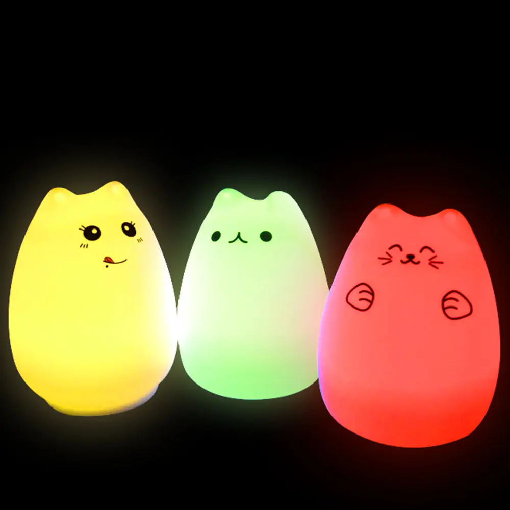 Lightme светодиодный кошка ночник USB настольная лампа милые красочные Спальня