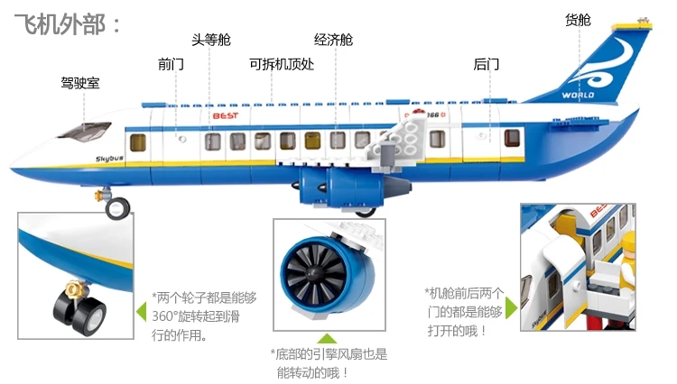 Sluban воздуха автобус самолет авиации строительные блоки транспортный