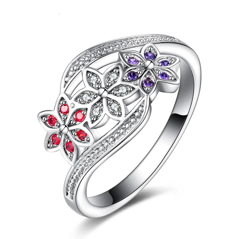Женское Обручальное кольцо Bijoux bague Femme Серебряное обручальное с кристаллами и