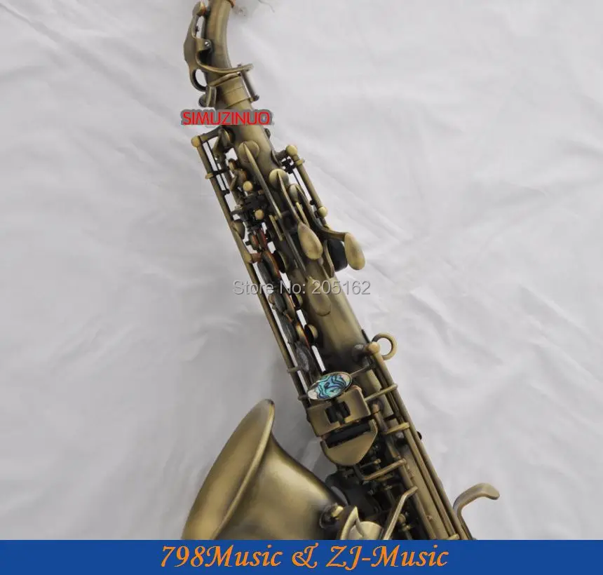 Античный Сопрано саксофон Bb изогнутый Sax высокое F # чехол|soprano saxophone|antique soprano