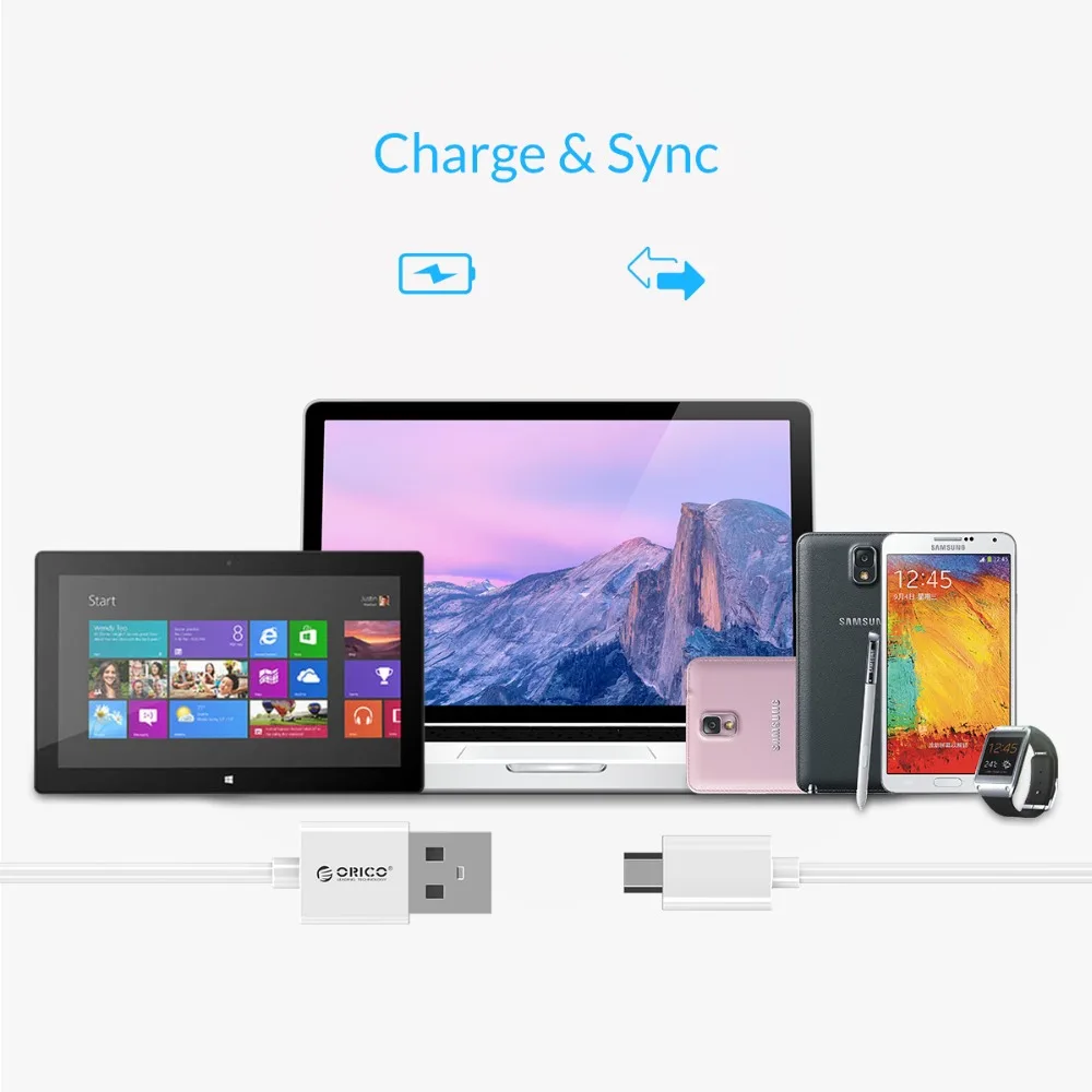 Micro USB кабель ORICO для быстрой зарядки и синхронизации данных 3 а максимальный ток